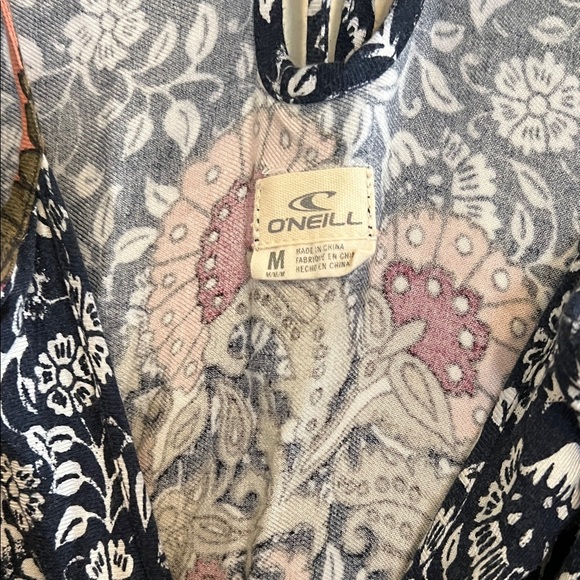 Vintage O'Neill Navy Red Floral Maxi Dress - Picture 6 of 7